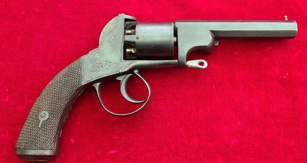 A  Webley-Bentley .38 cal double-action percussion revolver by WESTLEY RICHARDS of LONDON. Ref 3439.
